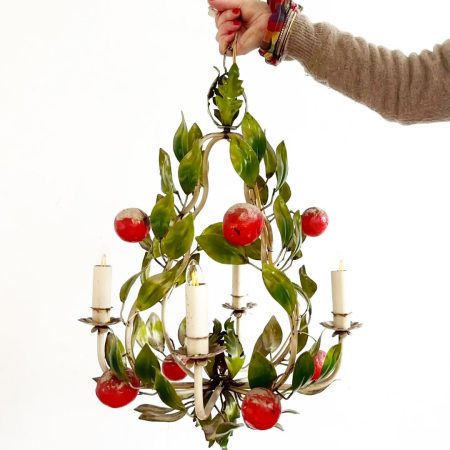 lustre-ancien-vegetal-en-fer-forge-pommes-damour