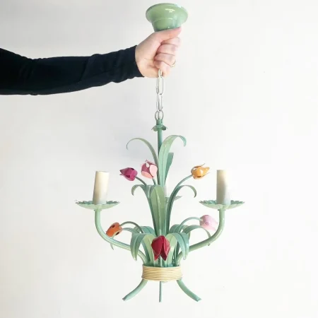 lustre-floral-vintage-tulipes-trois-lumieres-candeluze