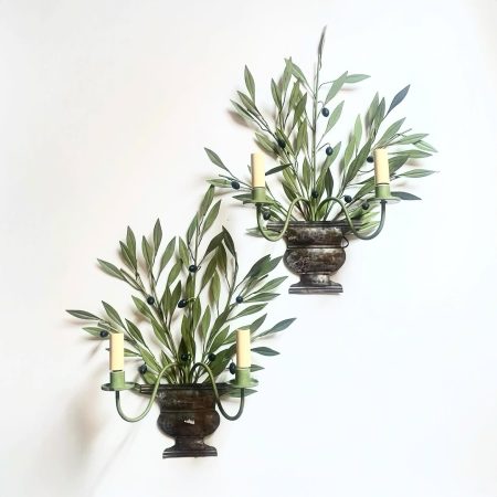 henri-pouenat-olive-branch-wall-sconces-pair